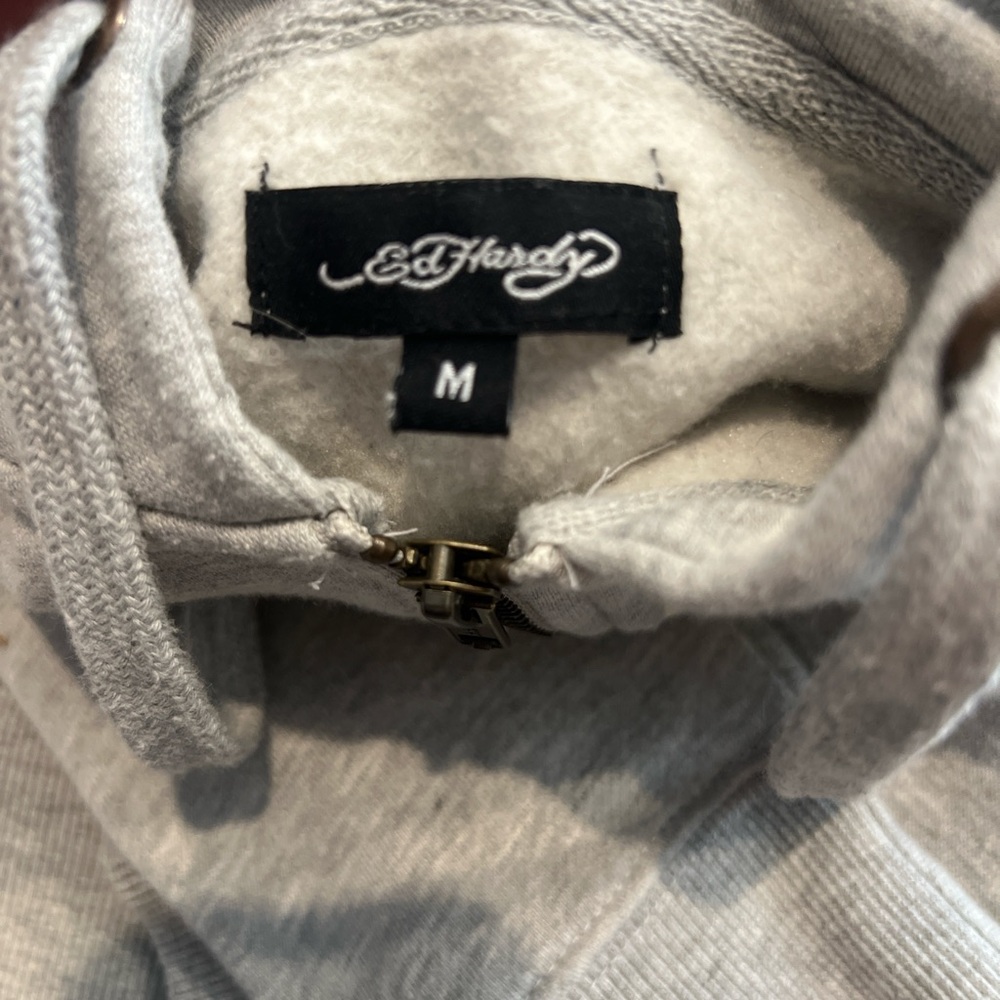 Ed Hardy Heather Gray Hoodie - Picture 3 of 4